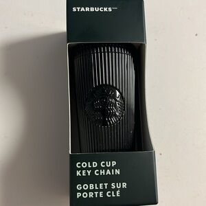 Starbucks Cold Cup KEYCHAIN 2024 black pleated ornament NIB, 1 ct 🌟🖤